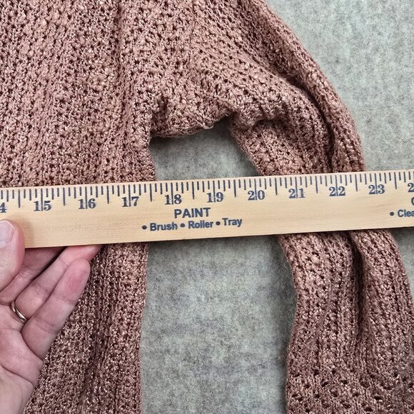 Altard State Womens Crochet Open Front Cardigan Sweater Small Blush Pink - Picture 4 of 7